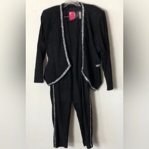 VINTAGE SUEDE ROGER EDWARDS COUTURE: BLACK SUEDE JACKET and PANTS 8